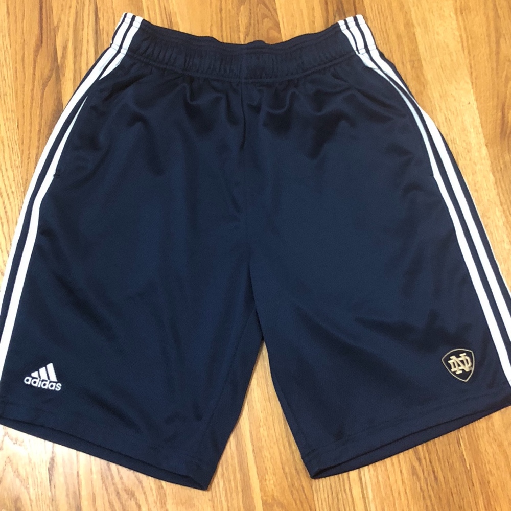 Men's Notre Dame athletic shorts from Adidas